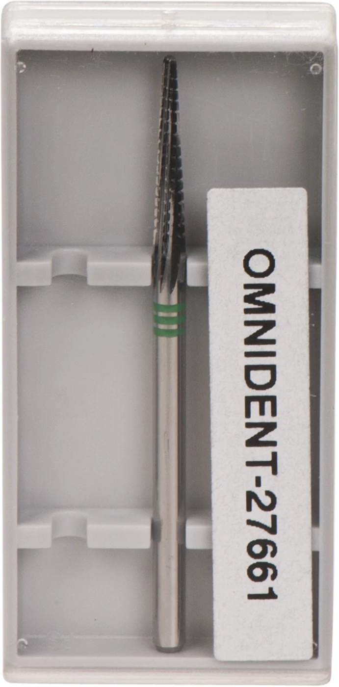 Omni HM-Fräser Schliff 75 Stück einfachverzahnt mit Querhieb, 3 x grün grob, HP, Figur 194, 14 mm, ISO 023