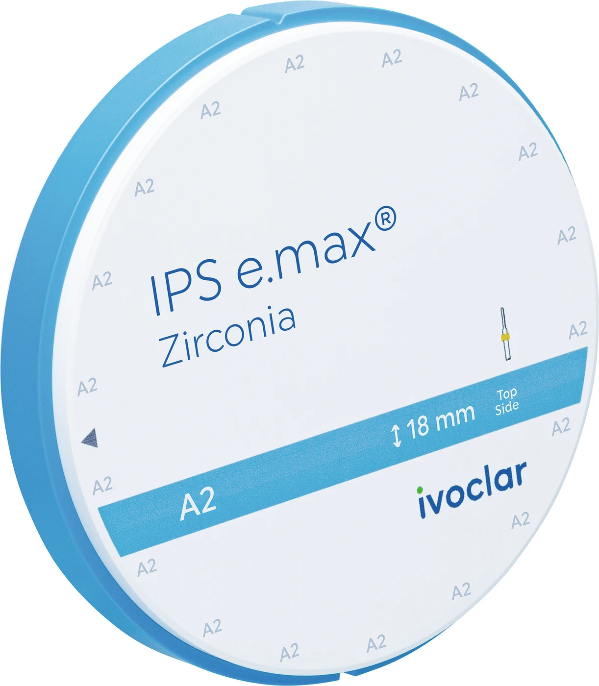 IPS e.max Zirconia Stück Ø 98,5 mm, H: 18 mm, A2
