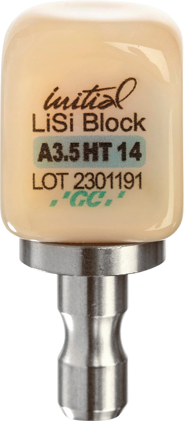 GC Initial™ LiSi Block für CEREC Packung 5 Stück Größe 14, A3,5 HT