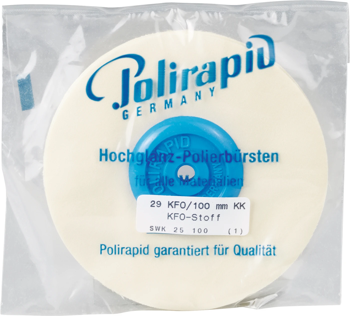 KFO-Schwabbel Stück mit Kunststoffkern, dicht und extra fein, Ø 100 mm, S: 5 mm