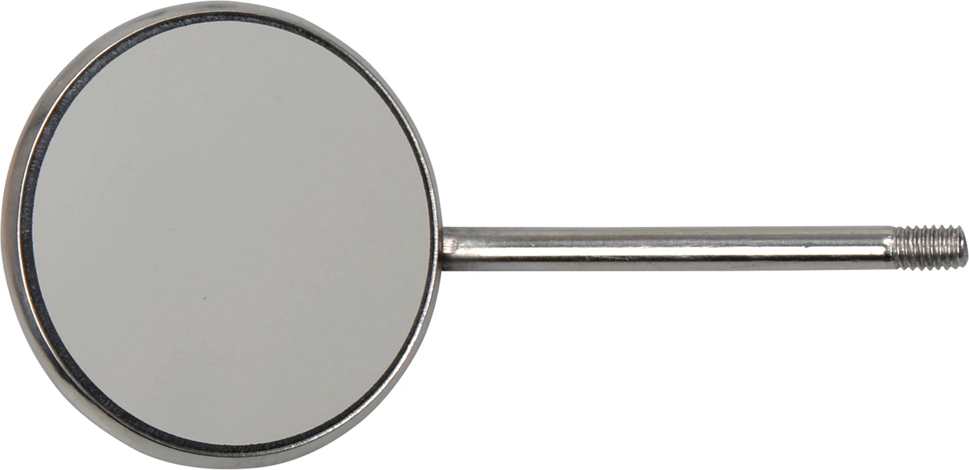 Mundspiegel Packung 12 Stück Ø 24 mm, plan, Rhodium-Effekt Mundspiegel Packung 12 Stück Ø 24 mm, plan, Rhodium-Effekt