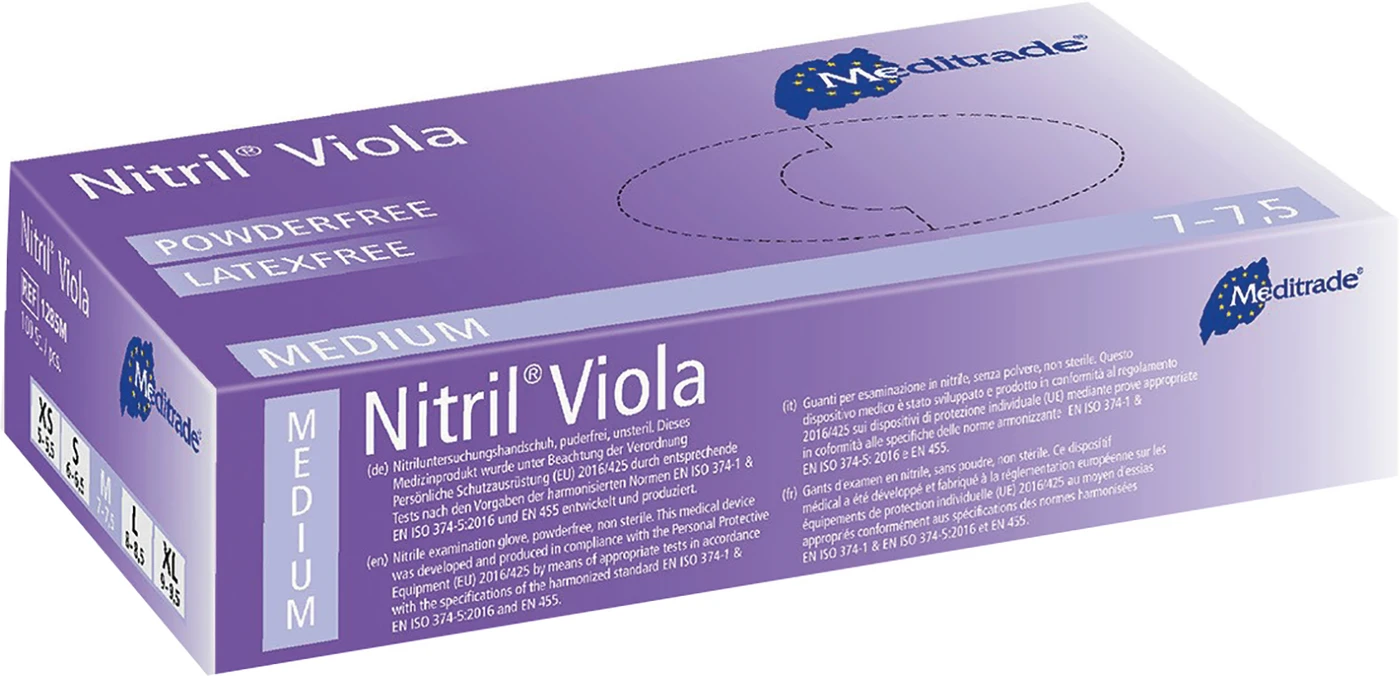 Nitril® Viola Packung 100 Stück puderfrei, violett, M