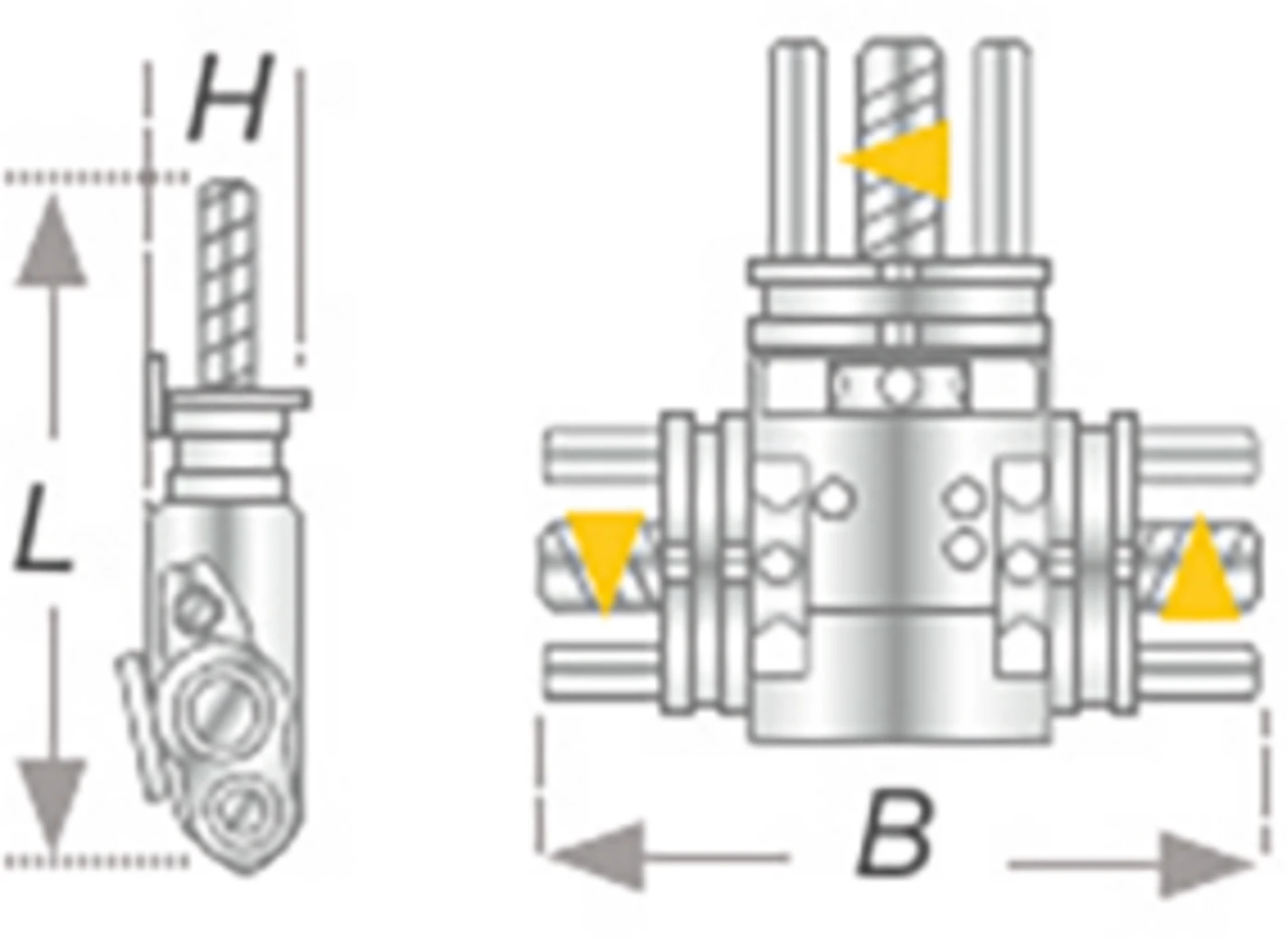 VECTOR® 730 nach Bertoni Packung 2 Stück VECTOR 730, (B x H x L) 17 x 2,8 x 15,5 mm, Dehnung frontal 5,5 mm, Dehnung transversal 2 x 3,5 mm