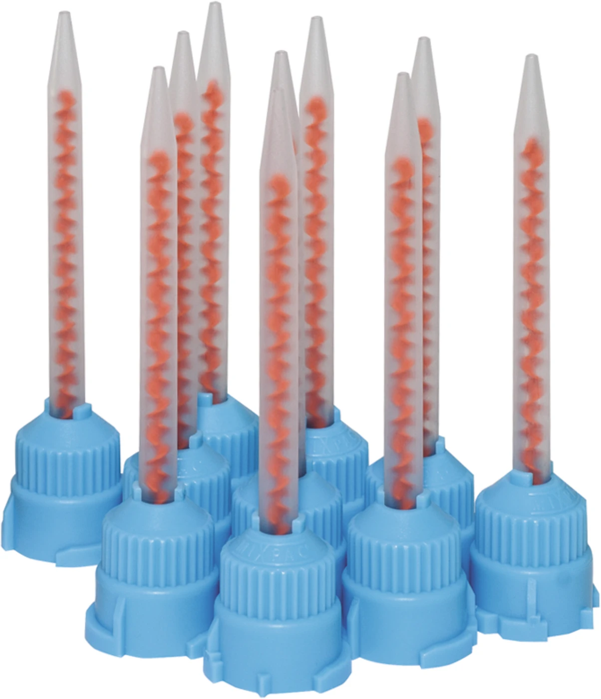 Fixtemp C&B 4:1 Packung 50 ml Doppelkartusche B1, 10 Mischkanülen hellblau