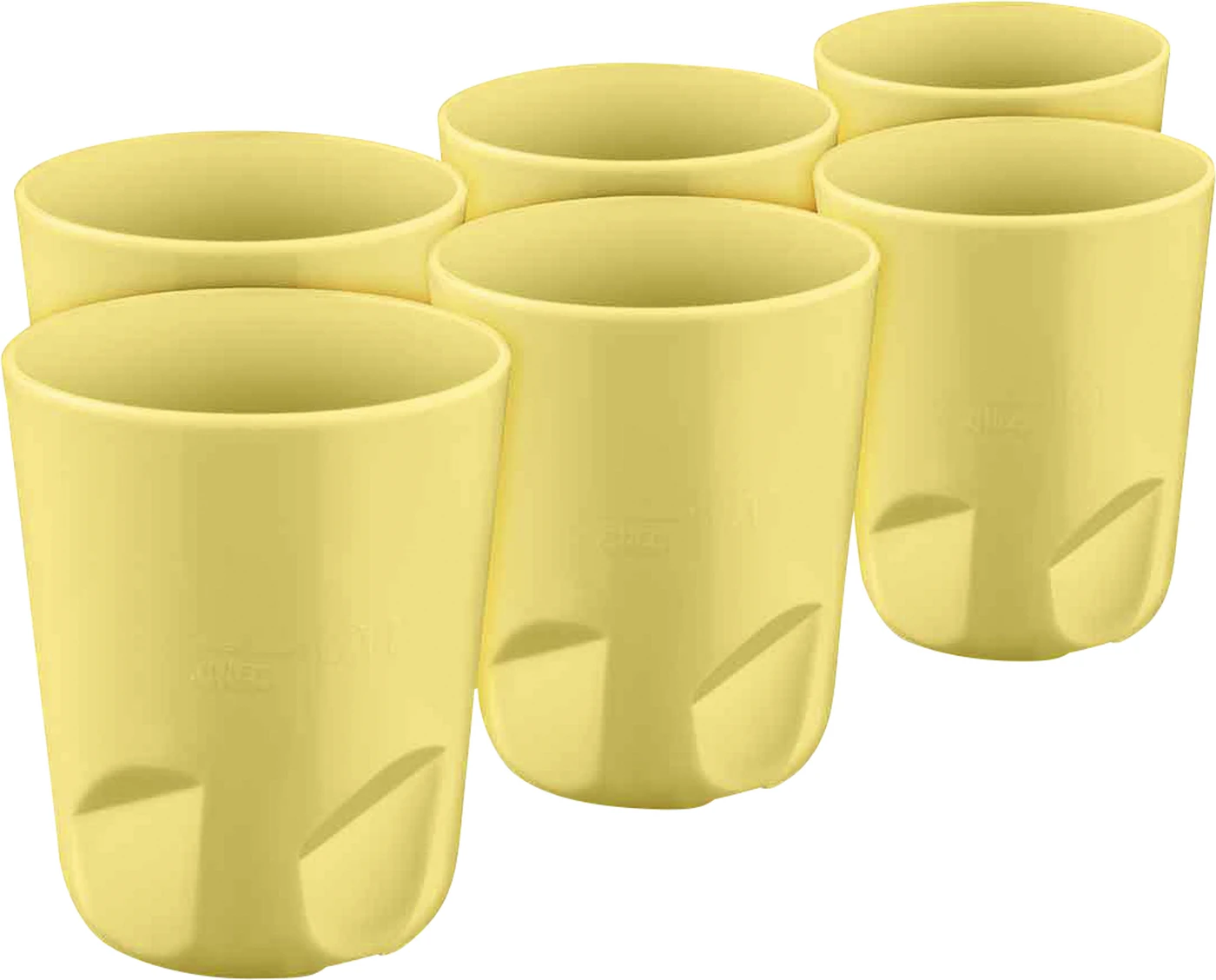 Mehrweg Mundspülbecher Packung 6 Stück hellgelb
