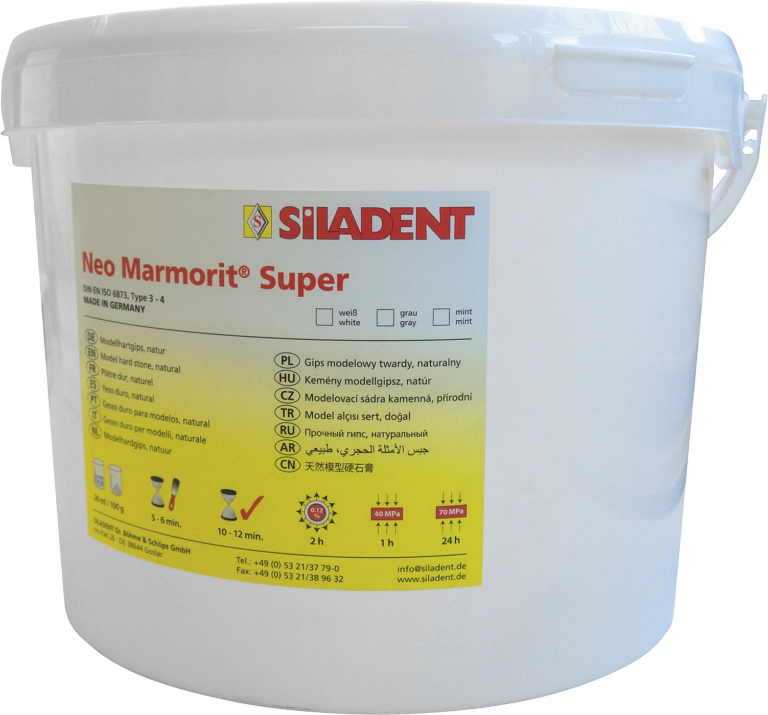 Neo Marmorit® Super Eimer 10 kg Naturgips grau