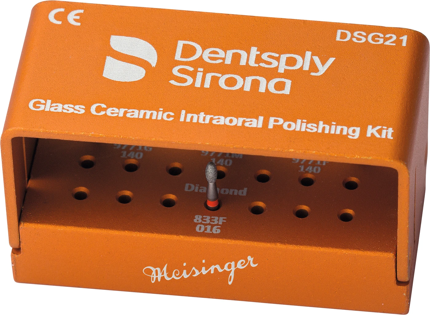 Dentsply Sirona Glass Ceramic Intraoral Polishing Kit Kit 3 Twist Polierer ISO 140, 1 Diamantpolierer ISO 016