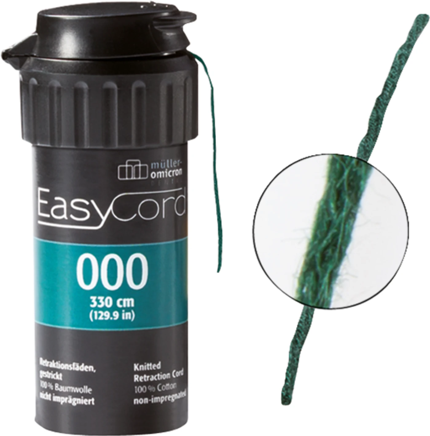 EasyCord 3+1 Aktionspaket beinhaltet 3 x Spender Retraktionsfäden 330 cm, Größe 000, grün