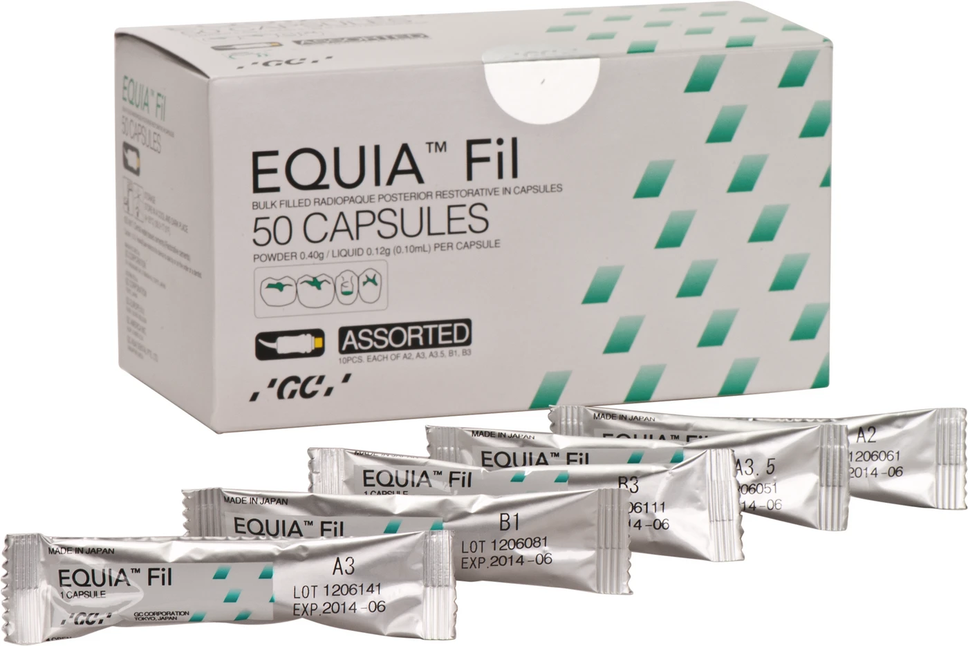 GC EQUIA™ Refill Packung 50 Kapseln sortiert