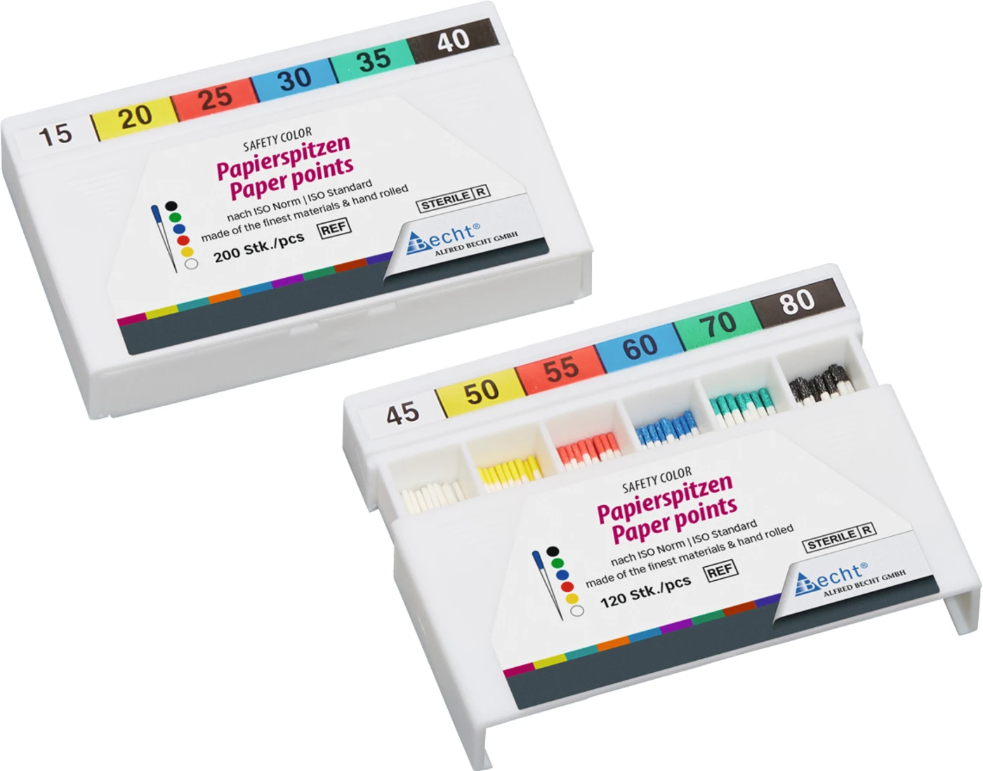 Papierspitzen Safety Color Packung 120 Stück ISO 045