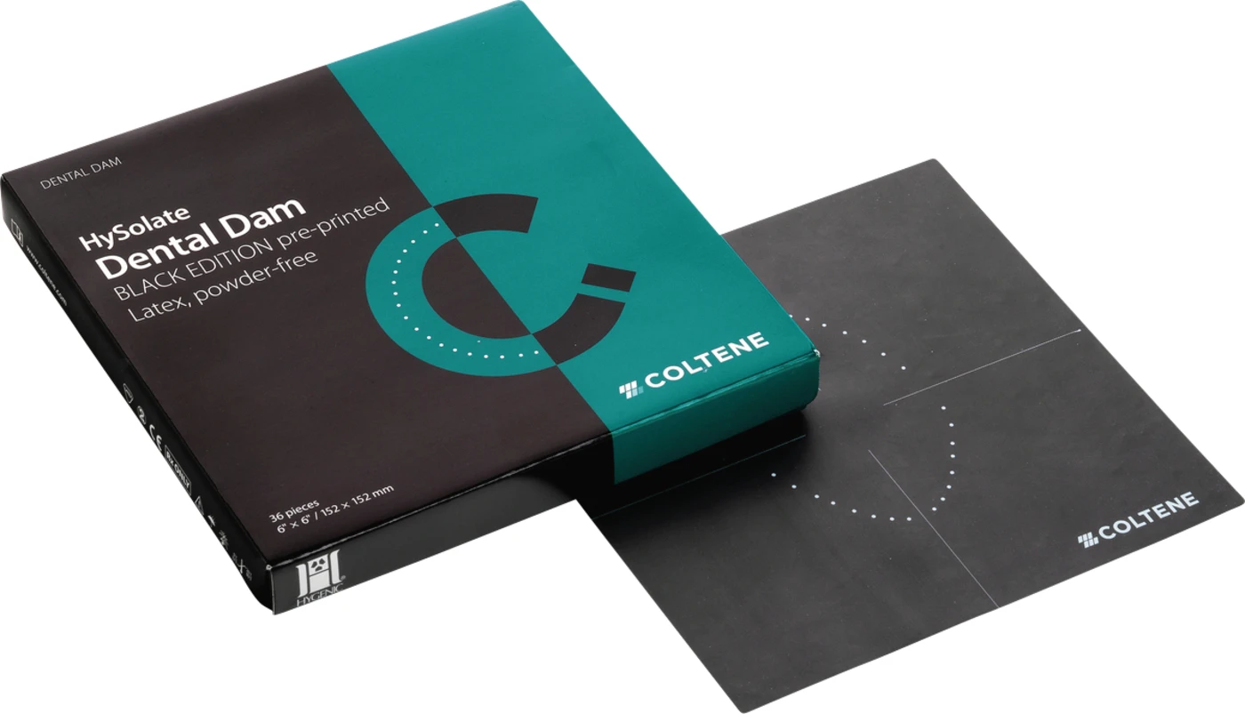 HySolate Dental Dam Großpackung 360 Stück dunkel, 152 x 152 mm, mittel, bedruckt HySolate Dental Dam Großpackung 360 Stück dunkel, 152 x 152 mm, mittel, bedruckt