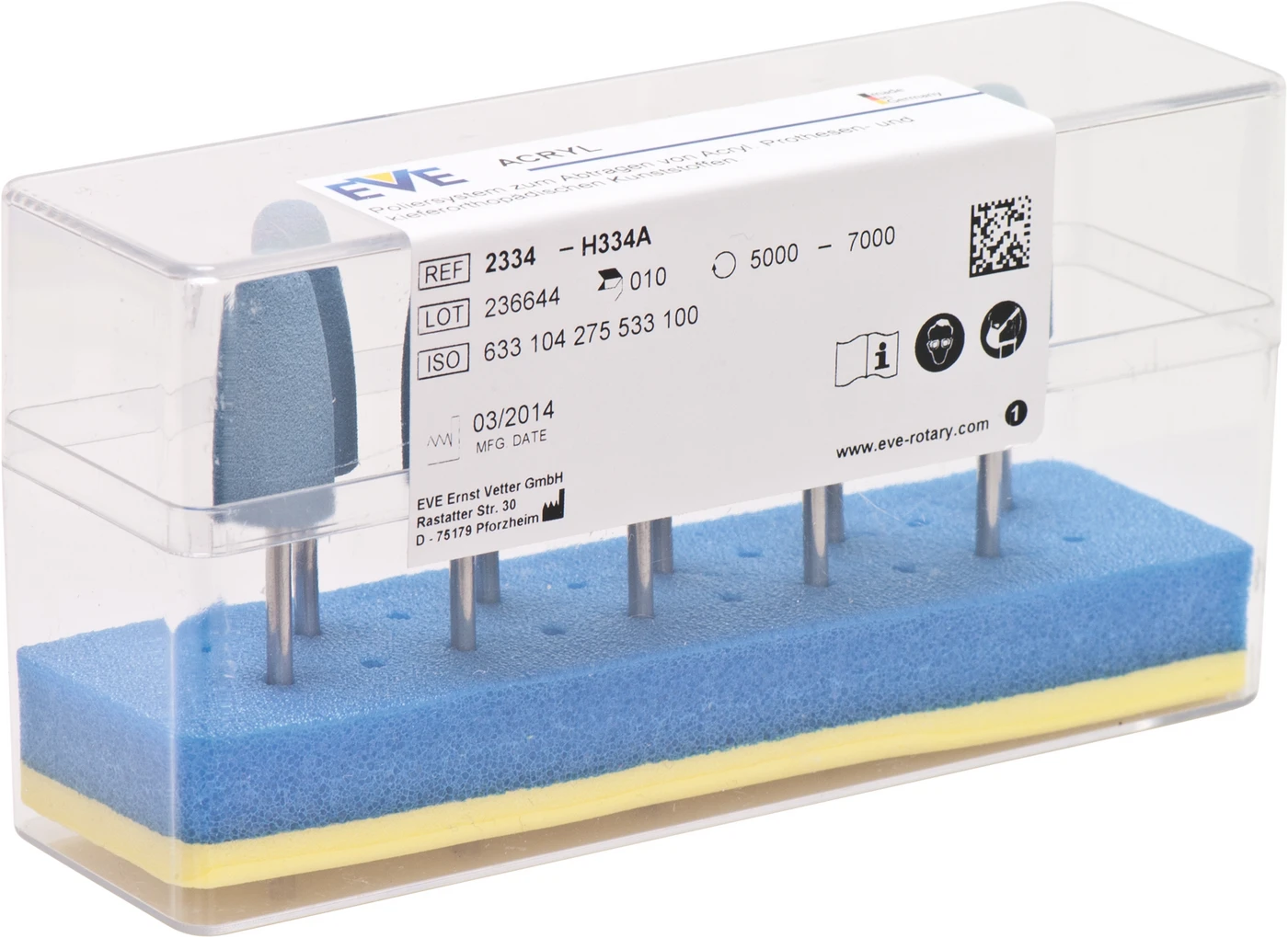 EVE ACRYL Packung 10 Stück blau, grob H334A
