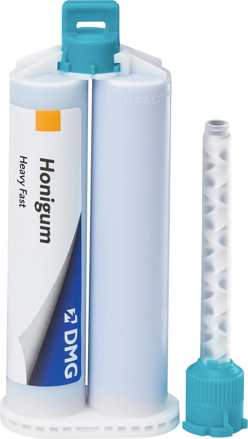 Honigum Heavy Packung 2 x 50 ml Doppelkartusche Heavy Fast, 4 Automix-Tips