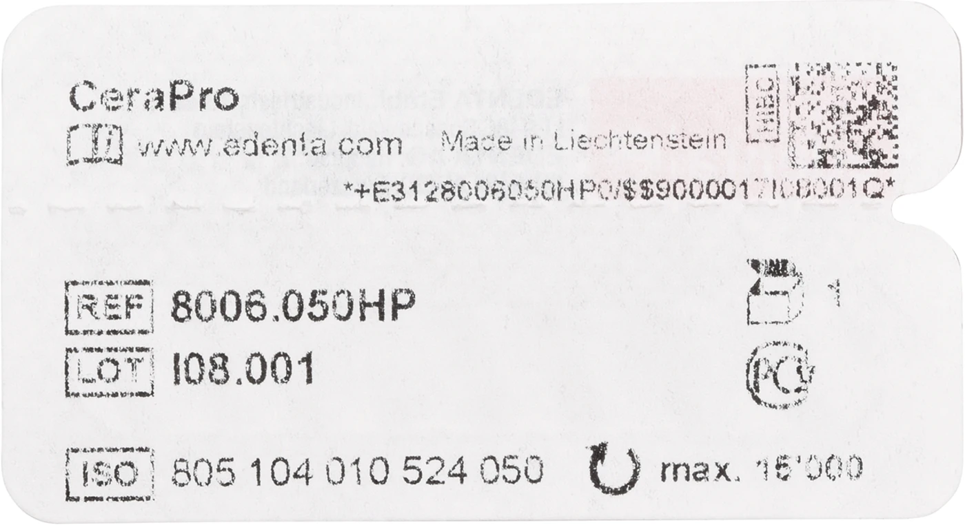 CeraPro Stück blau mittelgrob HP, Figur 010, 2 mm, ISO 035