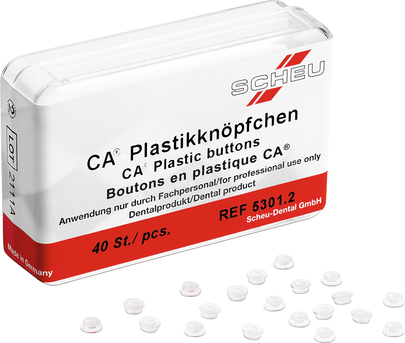 CA® Plastikknöpfchen Packung 40 Stück