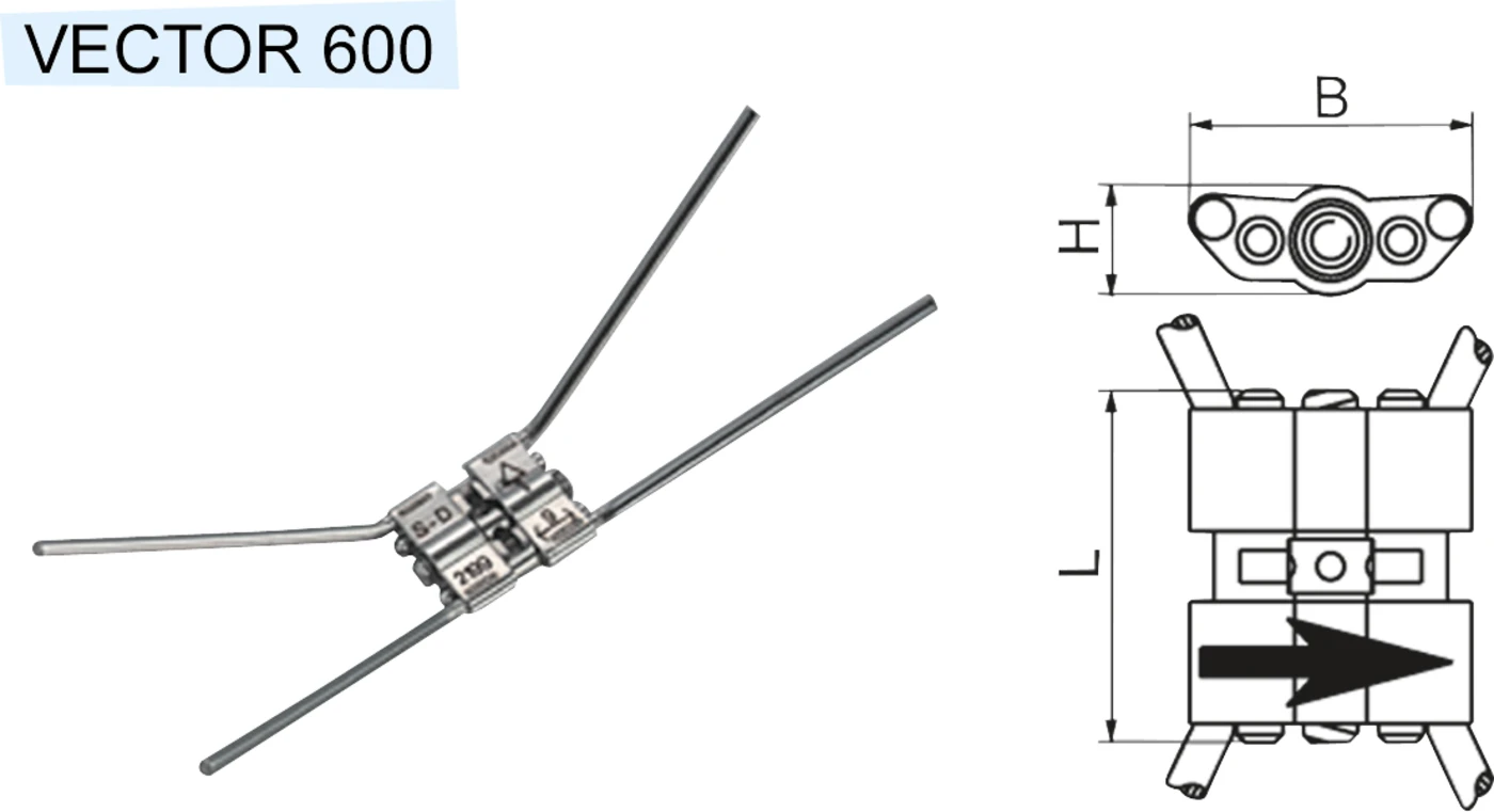 VECTOR® Gaumennaht-Schraube Stück VECTOR 600, (B x H x L) 10,4 x 4 x 13 mm, Dehnung 9 mm VECTOR® Gaumennaht-Schraube Stück VECTOR 600, (B x H x L) 10,4 x 4 x 13 mm, Dehnung 9 mm