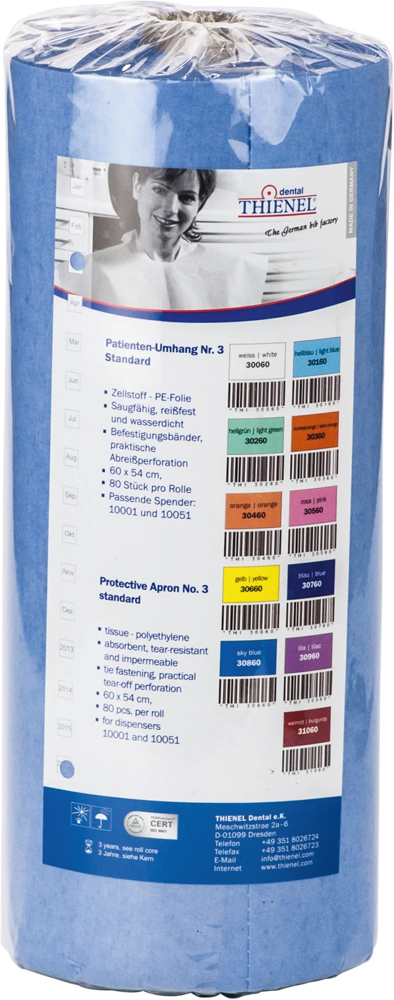 Patientenumhang Nr. 3 Rolle 80 Stück blau, 60 x 54 cm