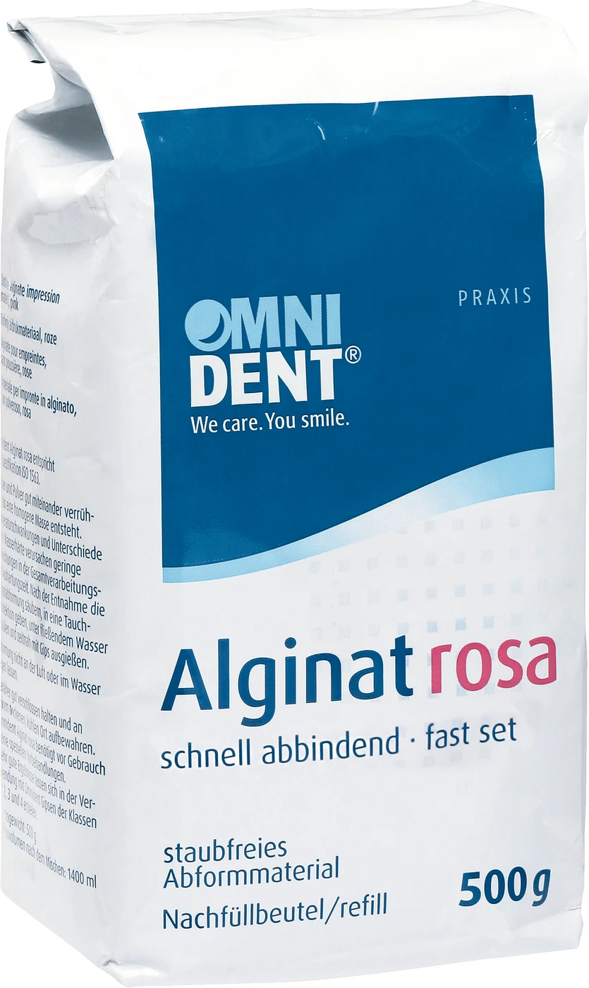 Alginat rosa Beutel 500 g SH Pfefferminz, rosa