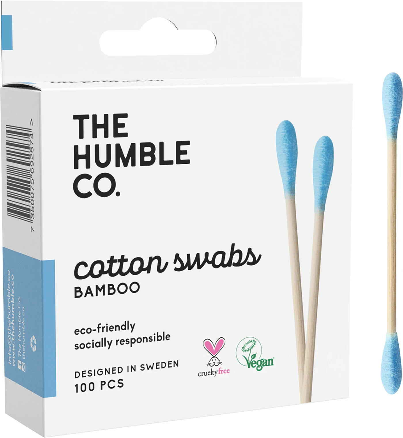 Humble Wattestäbchen Bambus Packung 100 Stück blau Humble Wattestäbchen Bambus Packung 100 Stück blau