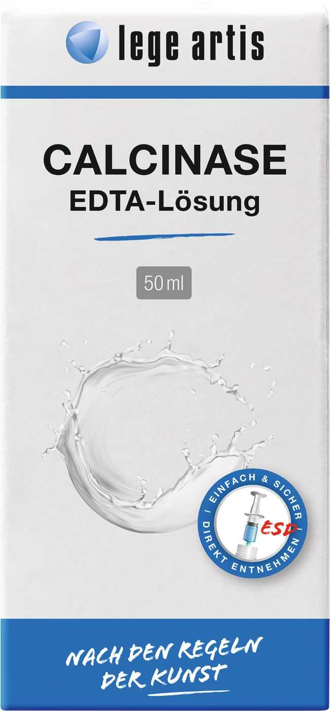 CALCINASE EDTA-Lösung Flasche 50 ml Lösung mit ESD-Entnahmesystem CALCINASE EDTA-Lösung Flasche 50 ml Lösung mit ESD-Entnahmesystem