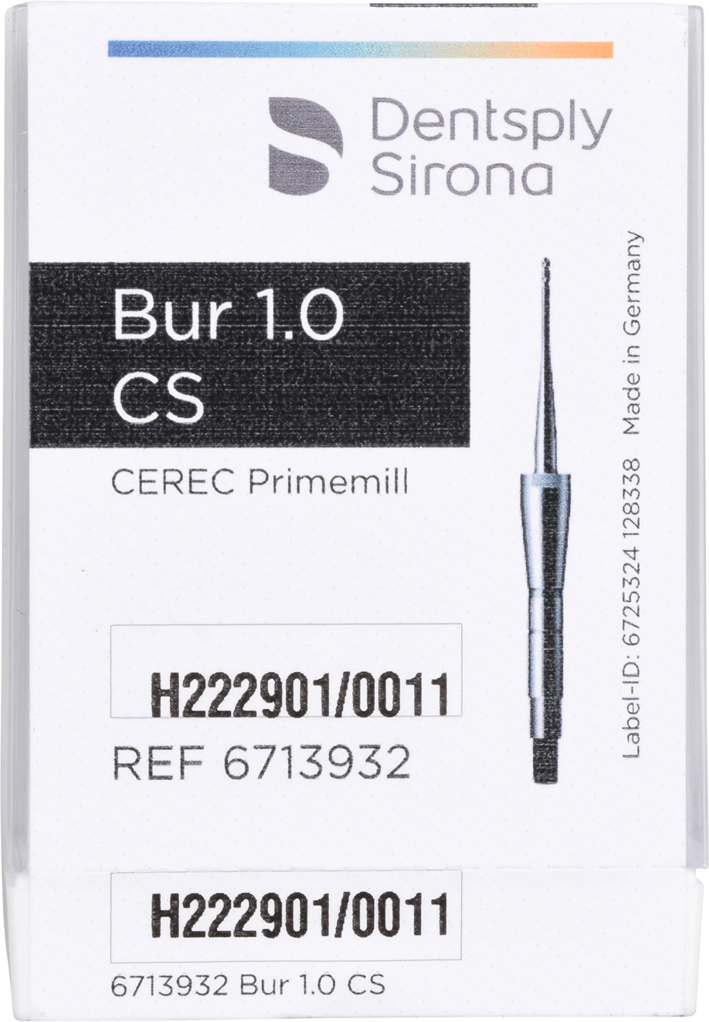 CEREC® Primemill Bur Packung 3 Stück schwarz, Ø 1 mm