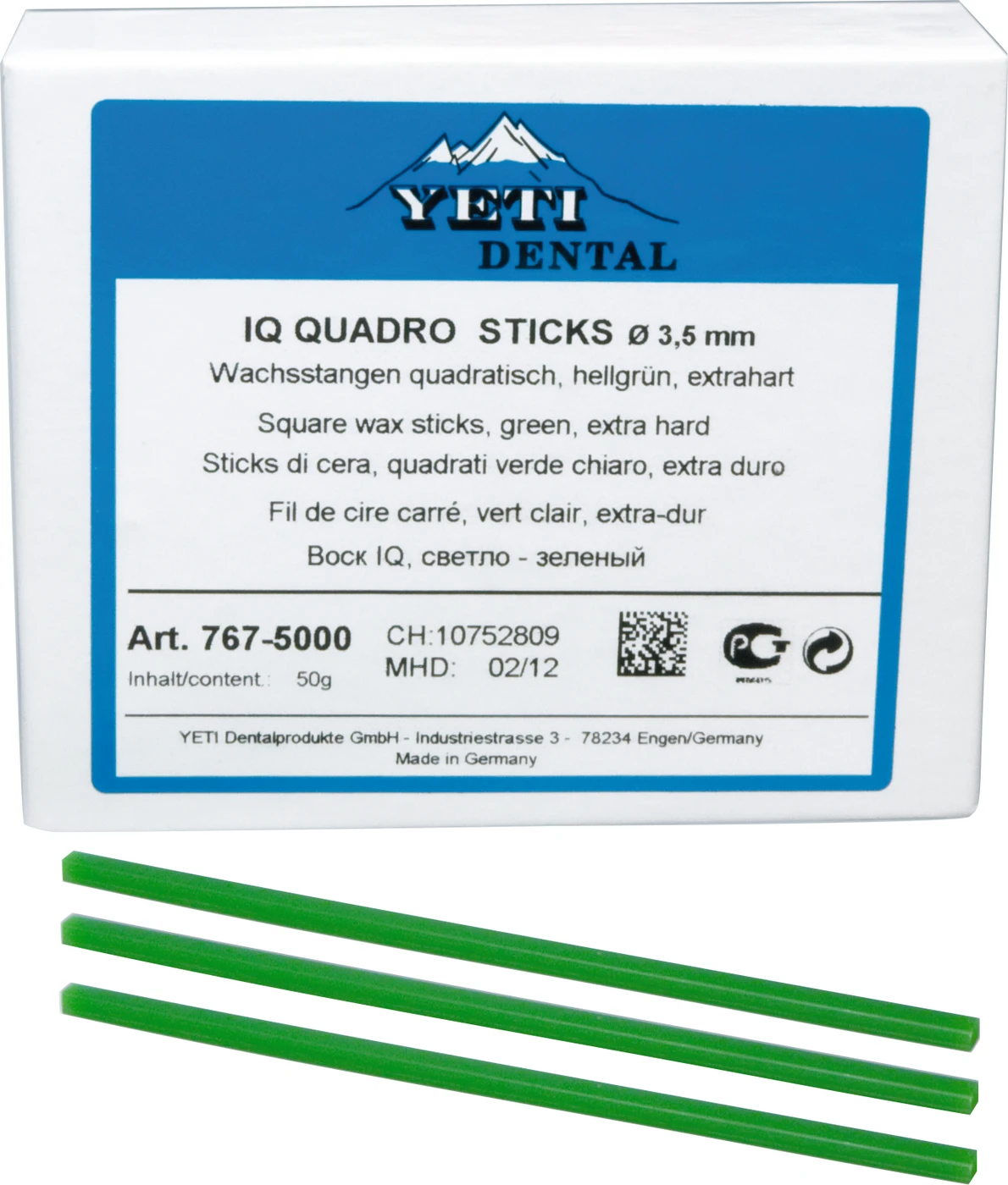 IQ Quadro Sticks Packung 50 g Sticks, Ø 3,5 mm