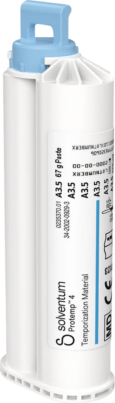 Solventum™ Protemp™ 4 Packung 67 g Kartusche A3,5, 16 Mischkanülen blau