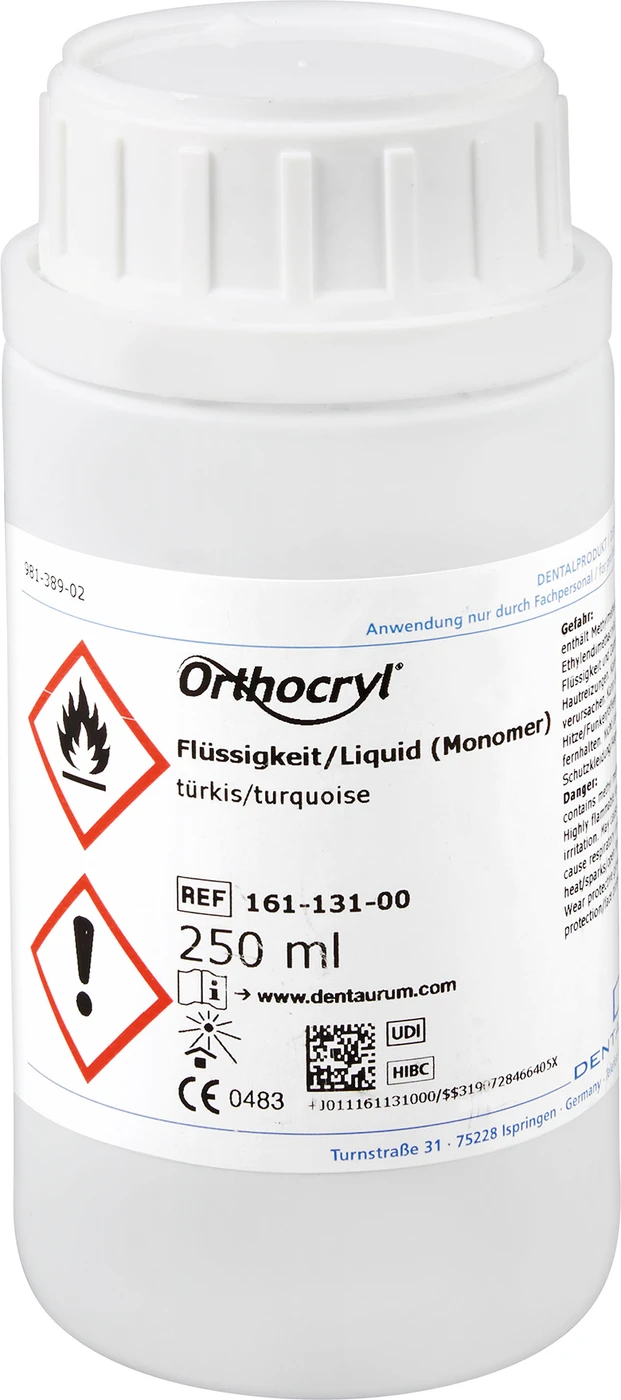 Orthocryl® Flüssigkeit Flasche 250 ml Flüssigkeit türkis
