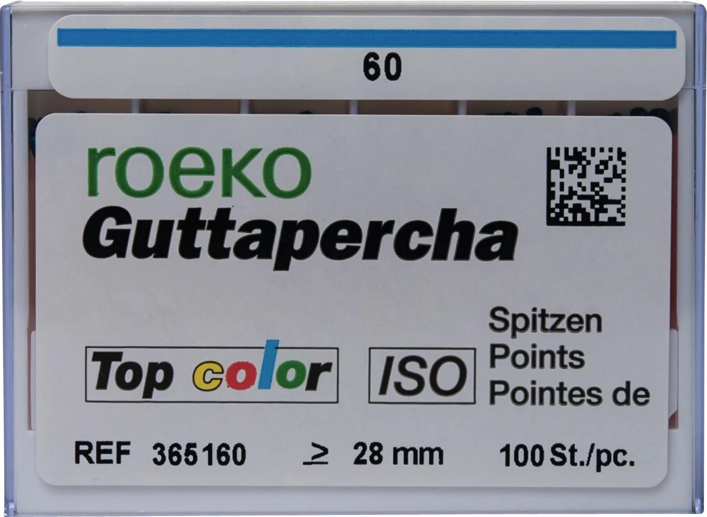 roeko Guttapercha Spitzen Top color Packung 100 Stück ISO 060