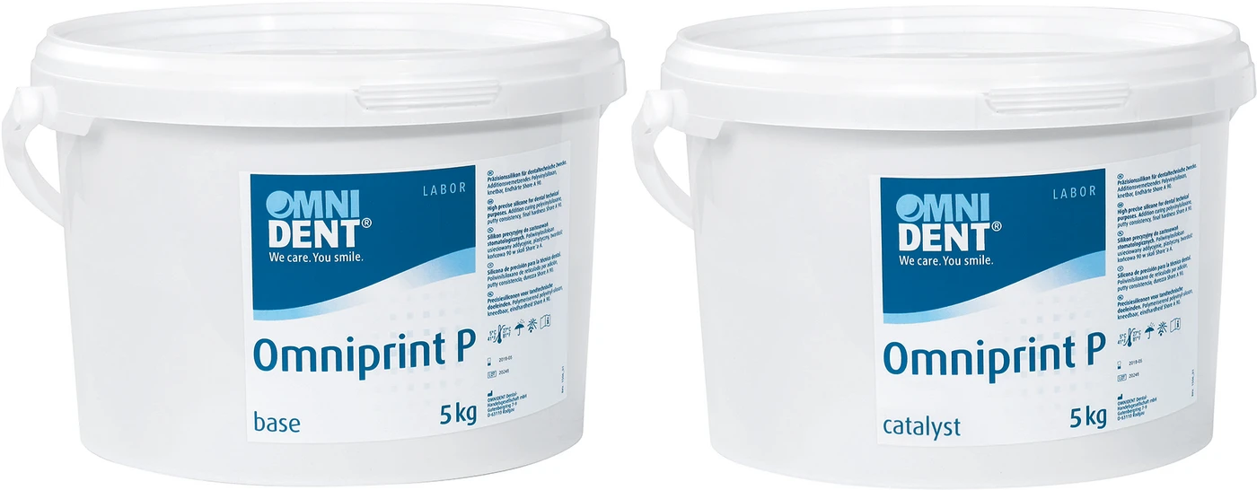 Omniprint P Packung 5 kg Eimer base, 5 kg Eimer catalyst