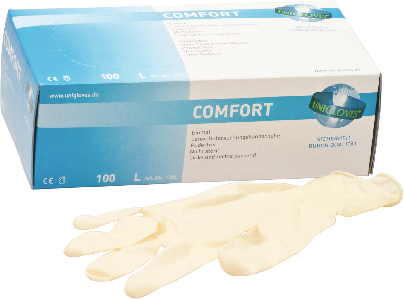 COMFORT® Packung 100 Stück puderfrei, weiß, L COMFORT® Packung 100 Stück puderfrei, weiß, L