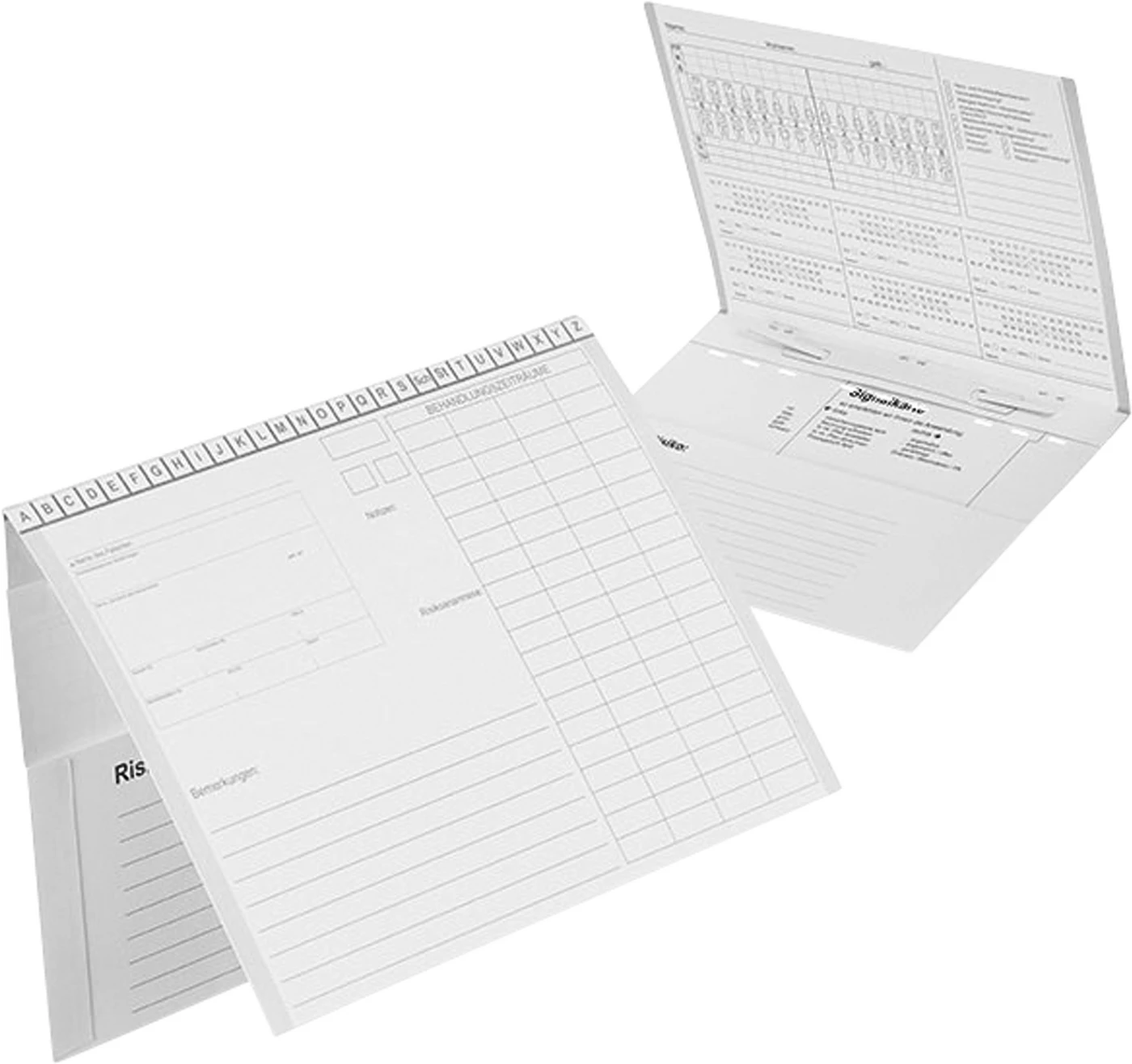 Karteimappen A5/D70 Packung 100 Stück weiß mit Heftzunge