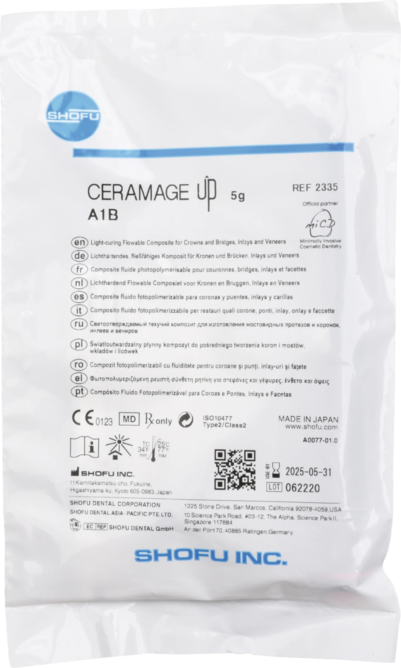 CERAMAGE UP Spritze 5 g Komposit body A1