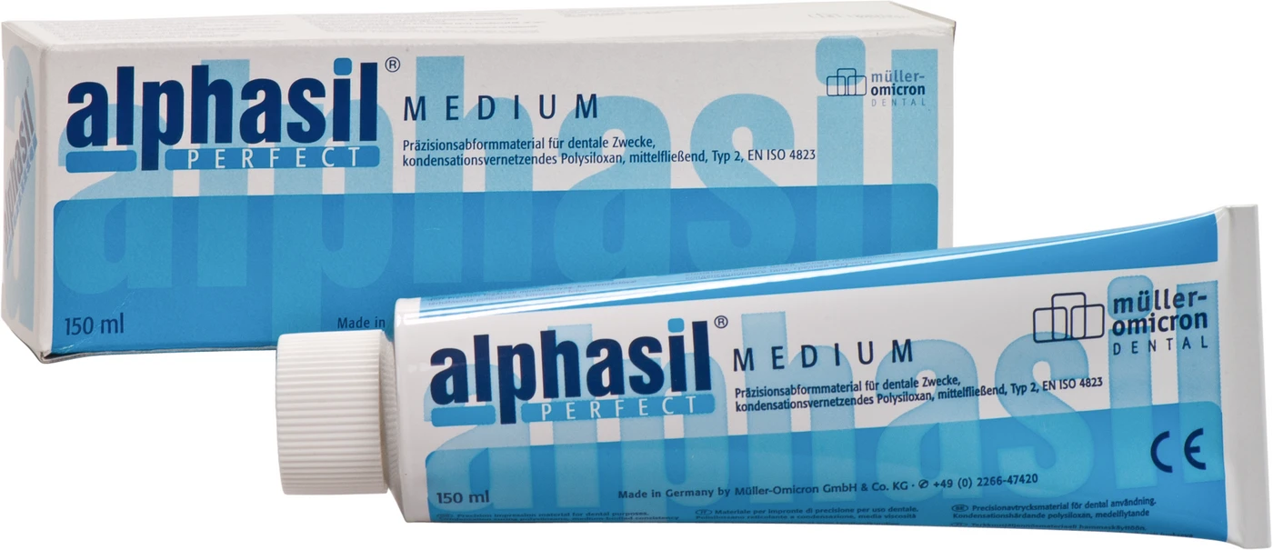 alphasil® PERFECT Tube 150 ml MEDIUM, blau