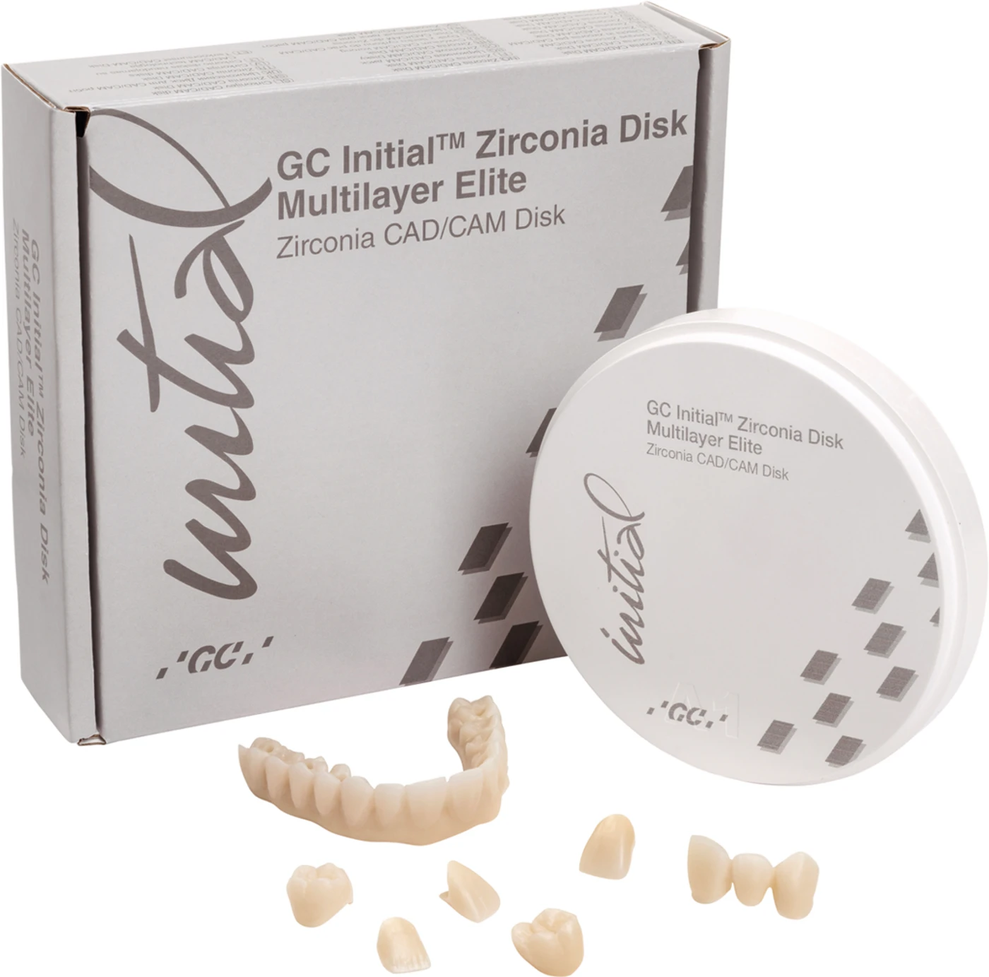 GC Initial Zirconia Disk Multilayer Elite Packung 1 Stück Ø 98,5 mm, H 16 mm, C3