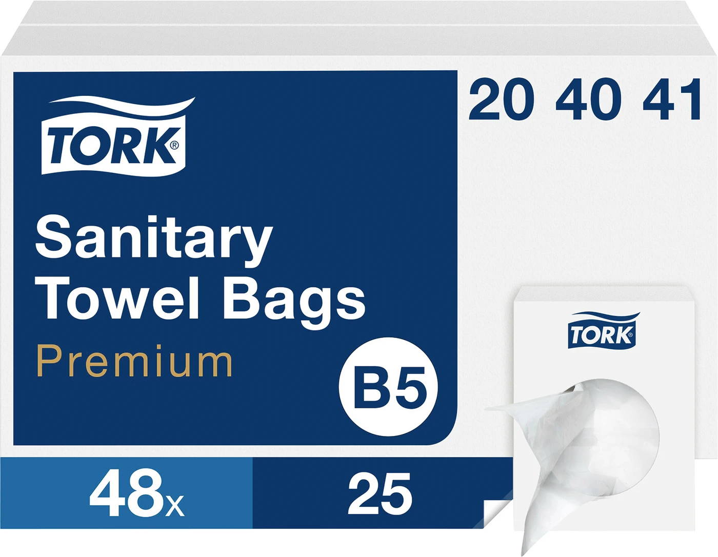 TORK® Hygienebeutel Premium Karton 48 x 25 Stück weiß