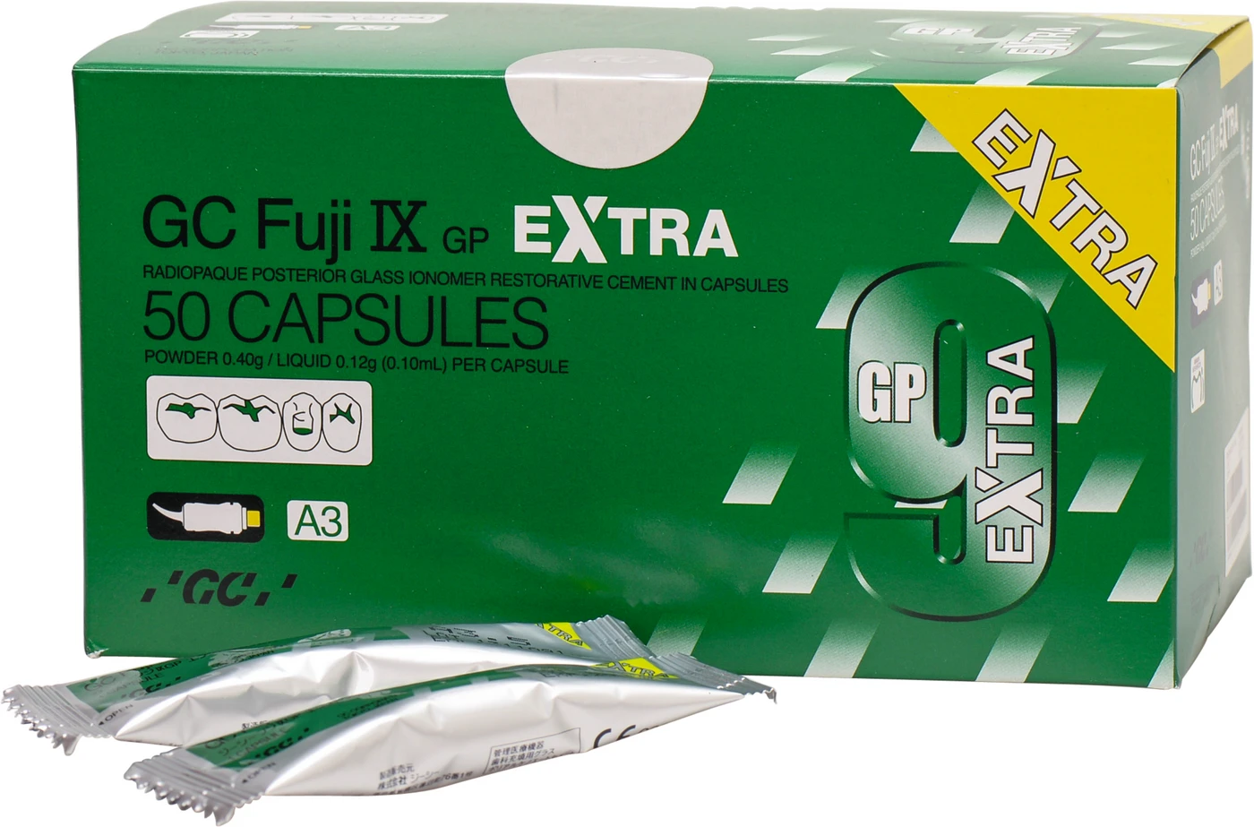 GC Fuji XP GP EXTRA Packung 50 x 0,14 ml Capsule A3 GC Fuji XP GP EXTRA Packung 50 x 0,14 ml Capsule A3