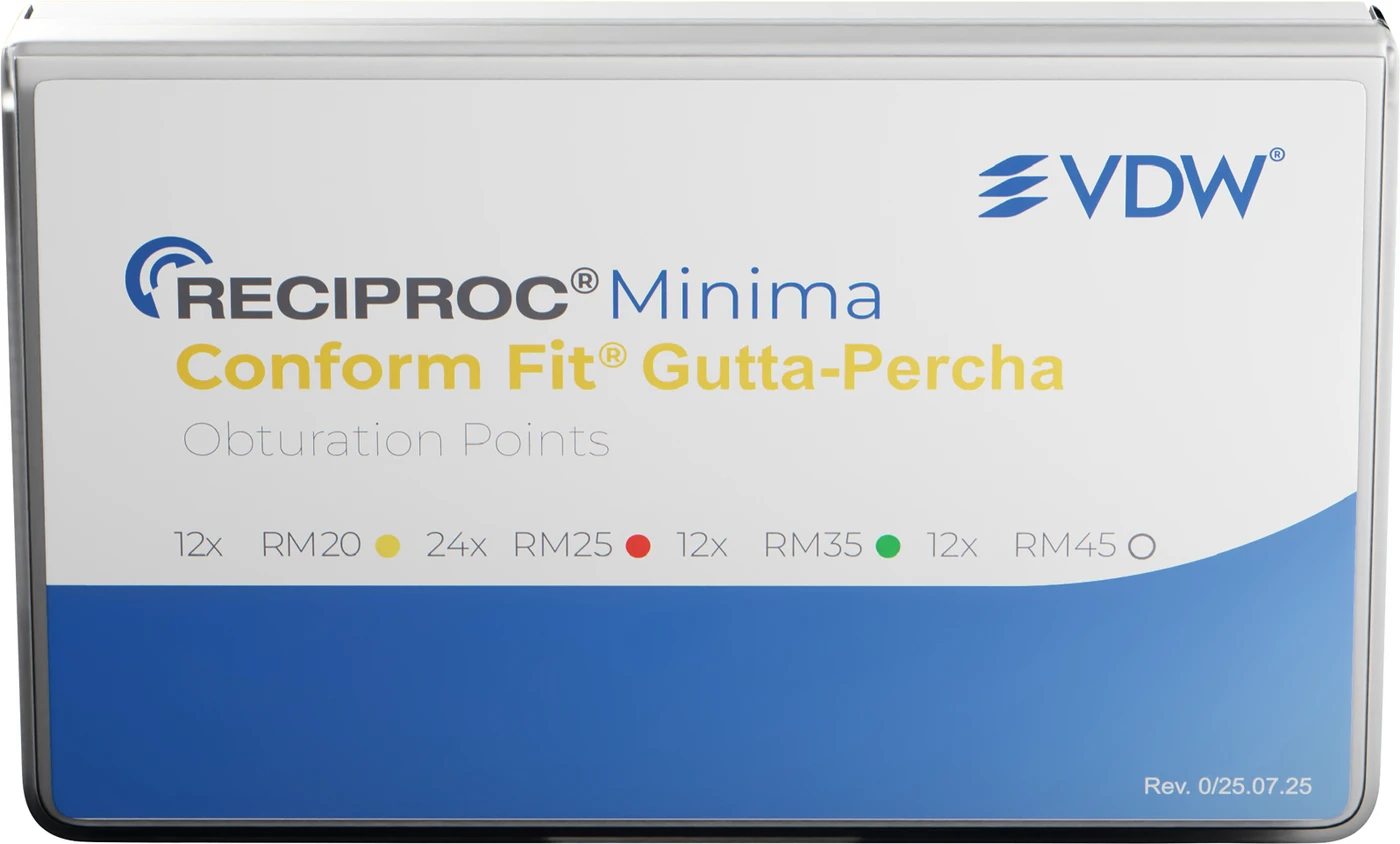 Reciproc® Minima ConformFit Guttaperchaspitzen Sortiment 60 Stück Größe (12 x RM 20, 24 x RM25, 12 x RM35, 12 x RM45)