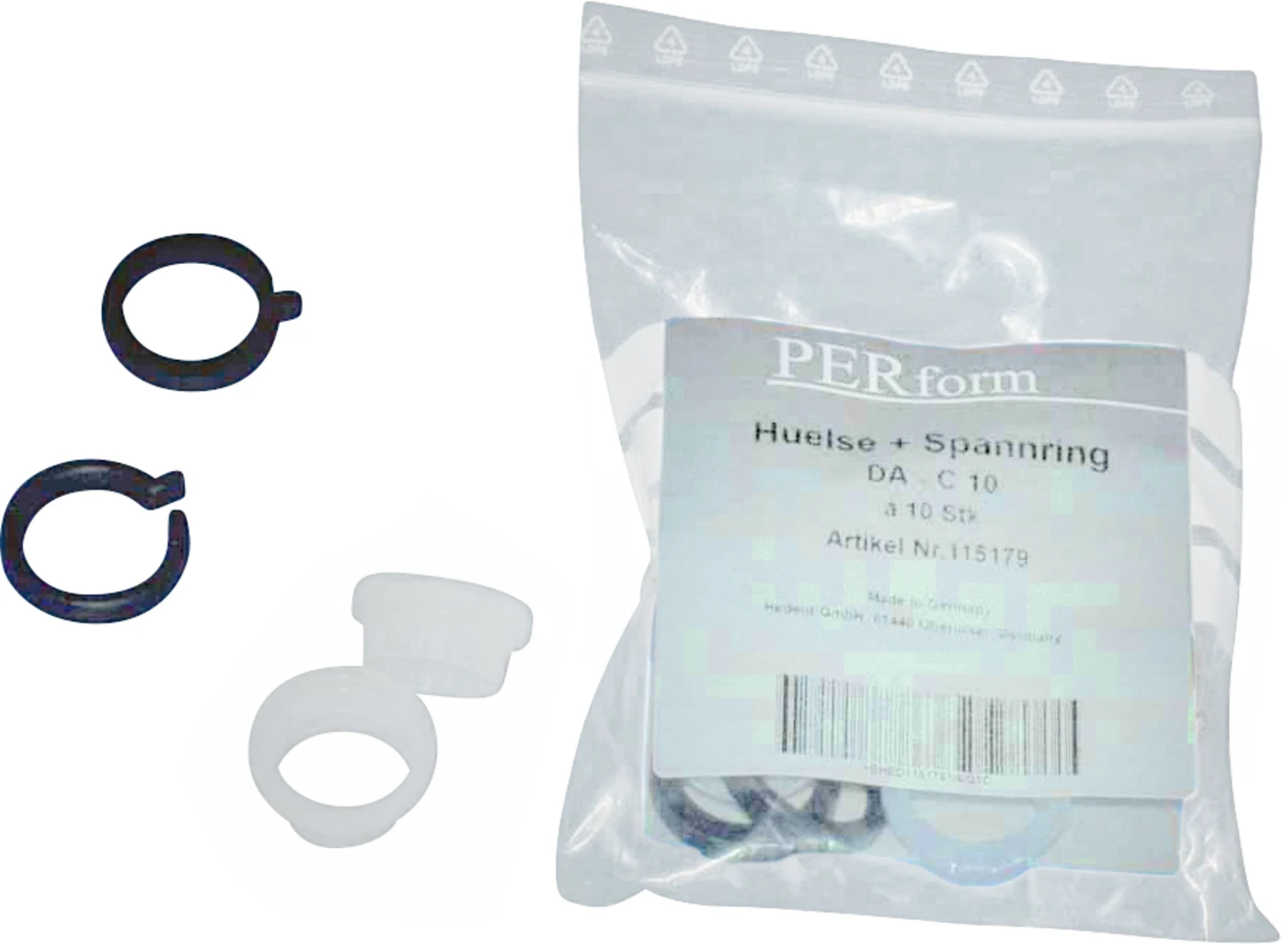 Hülse mit Spannring Packung 10 Stück