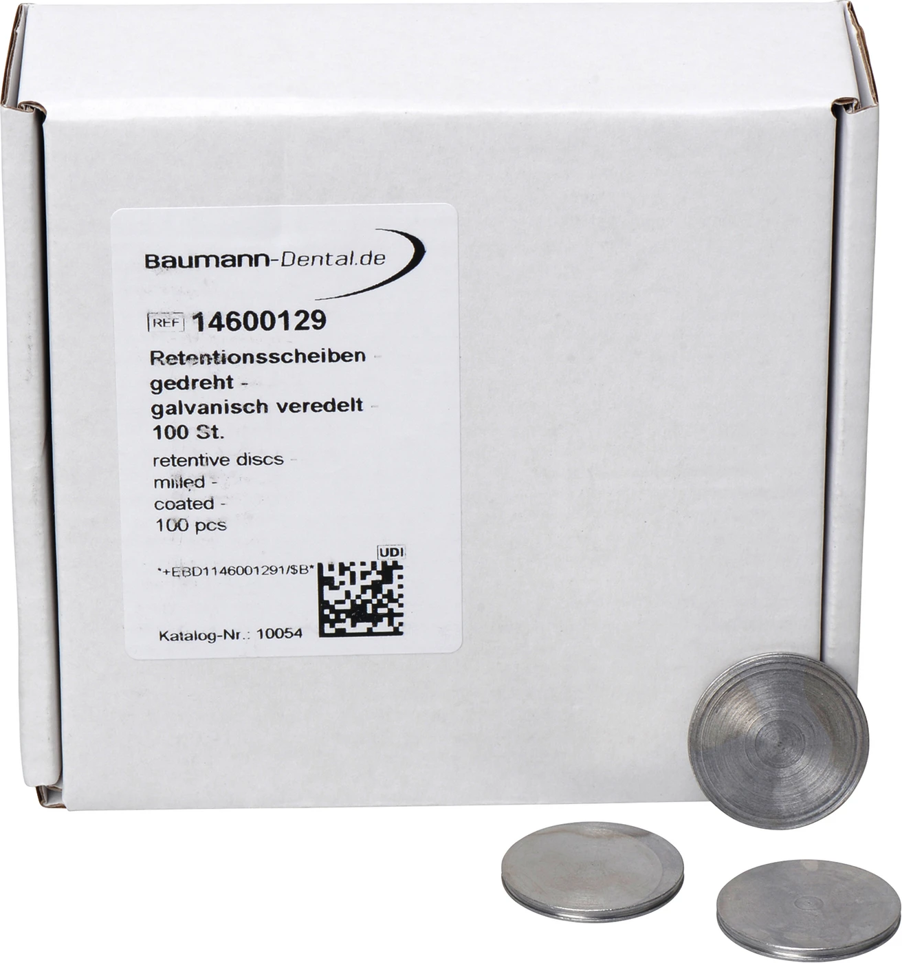 Splitcast Retentionsscheibe Packung 100 Stück gedreht, galvanisch veredelt