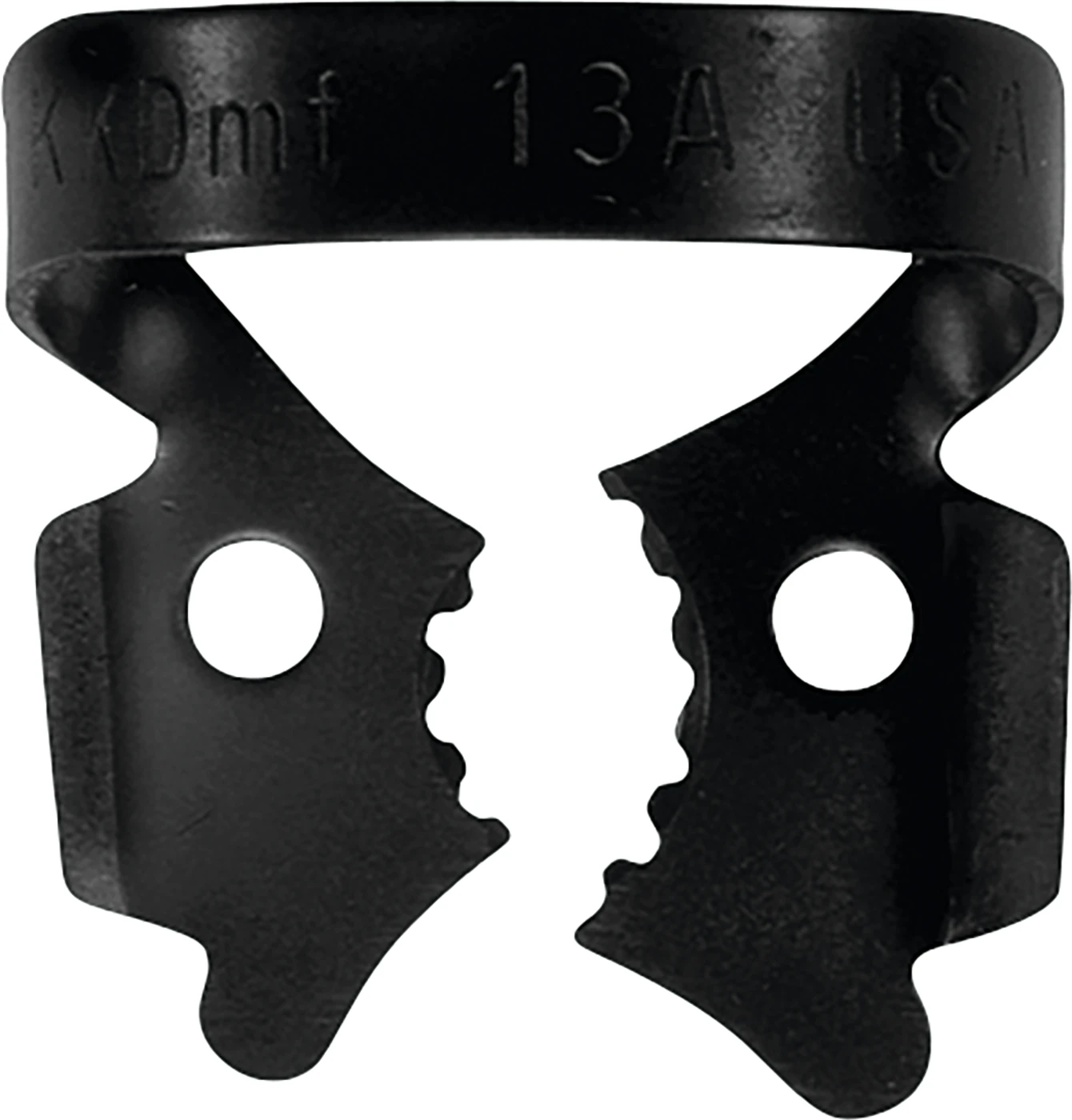KKD® Kofferdam Klammern triColor Antireflect Stück schwarz matt, Nr. 13A, für Molaren