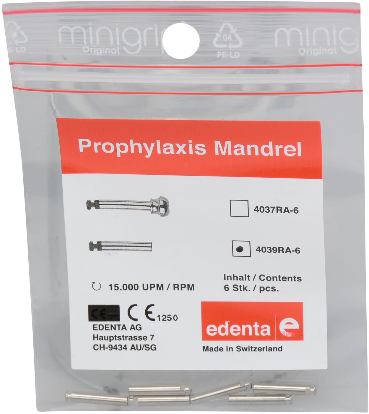 Mandrell Screw-In Packung 6 Stück RA, 13 mm, screw