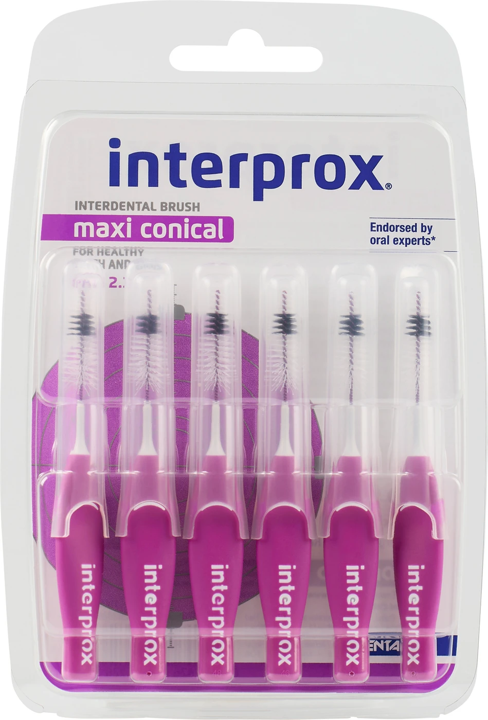 interprox® Packung 6 Stück lila, Ø 2,3 mm, maxi conical interprox® Packung 6 Stück lila, Ø 2,3 mm, maxi conical