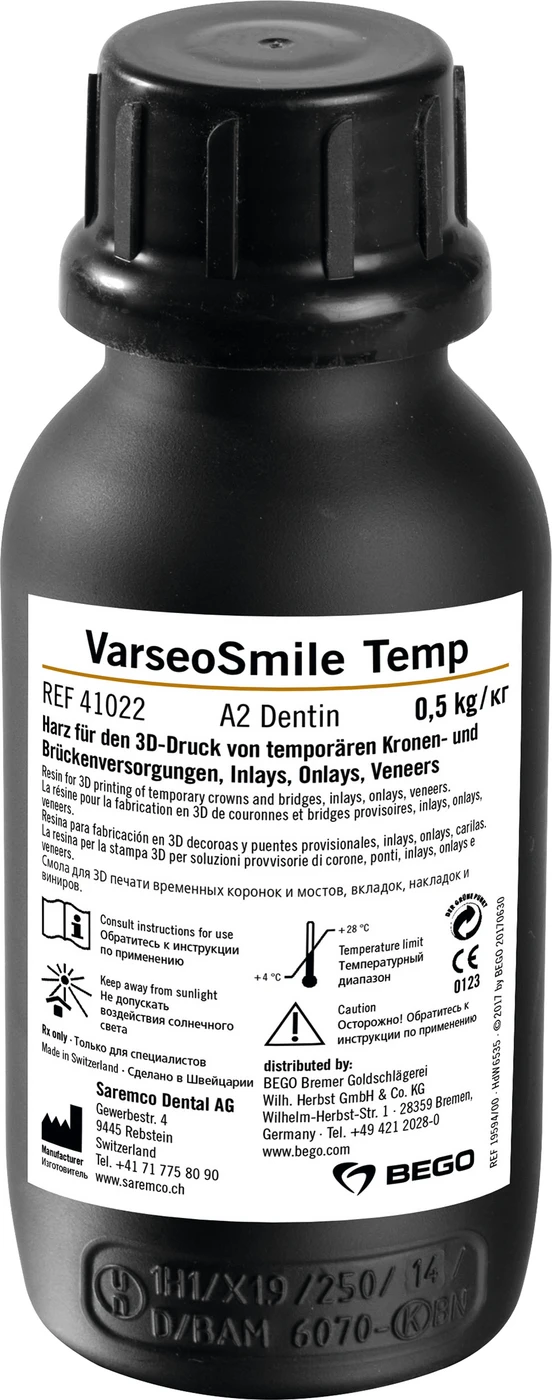 VarseoSmile Temp Flasche 500 g 405 nm, A2