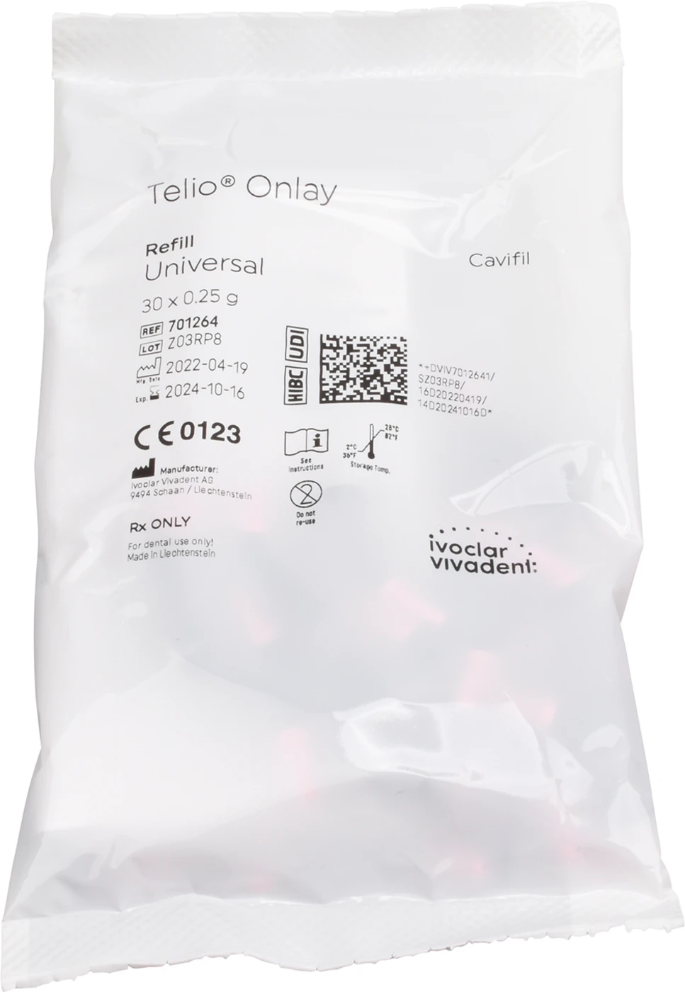 Telio® Inlay/Onlay Packung 30 x 0,25 g Cavifils universal, für Onlay