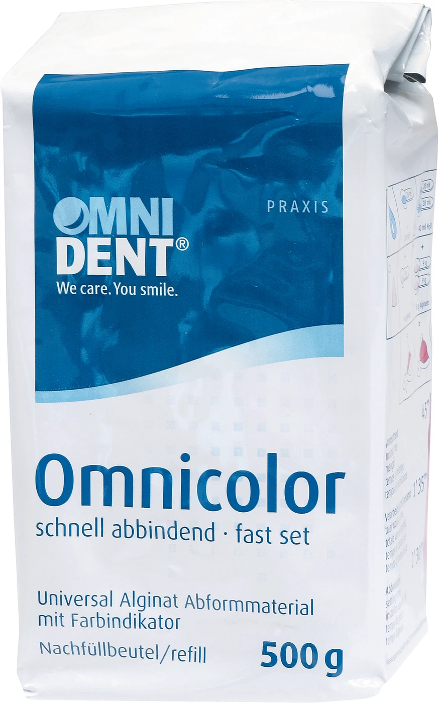 Omnicolor Universal Alginat Beutel 500 g Pfefferminz