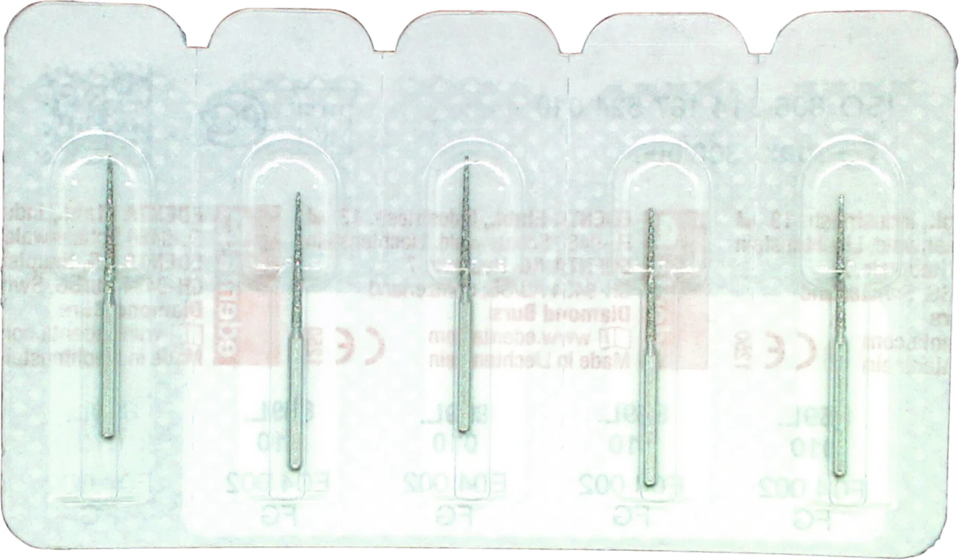 Omni Diamanten 859 Packung 5 Stück Standard, FG, Figur 167 Konus lange Spitze, 11,5 mm, ISO 010