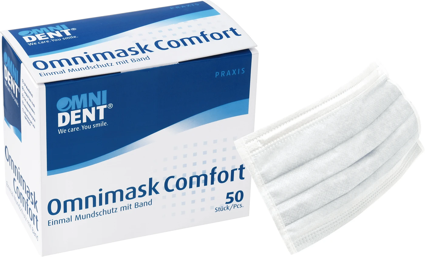Omnimask Comfort Packung 50 Stück weiß mit Band