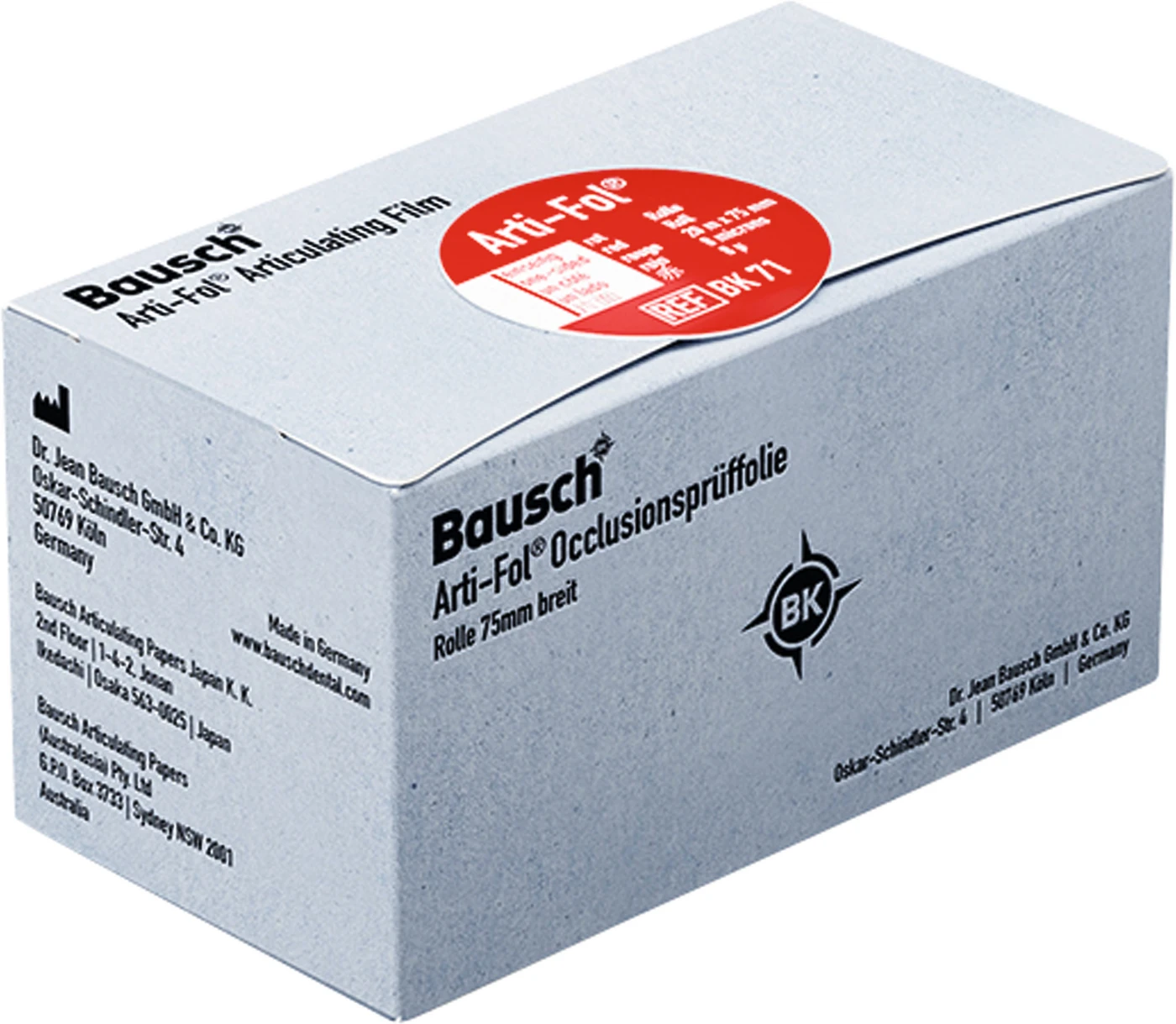 Arti-Fol® 8 µ Packung 20 m einseitig, 75 mm breit, rot