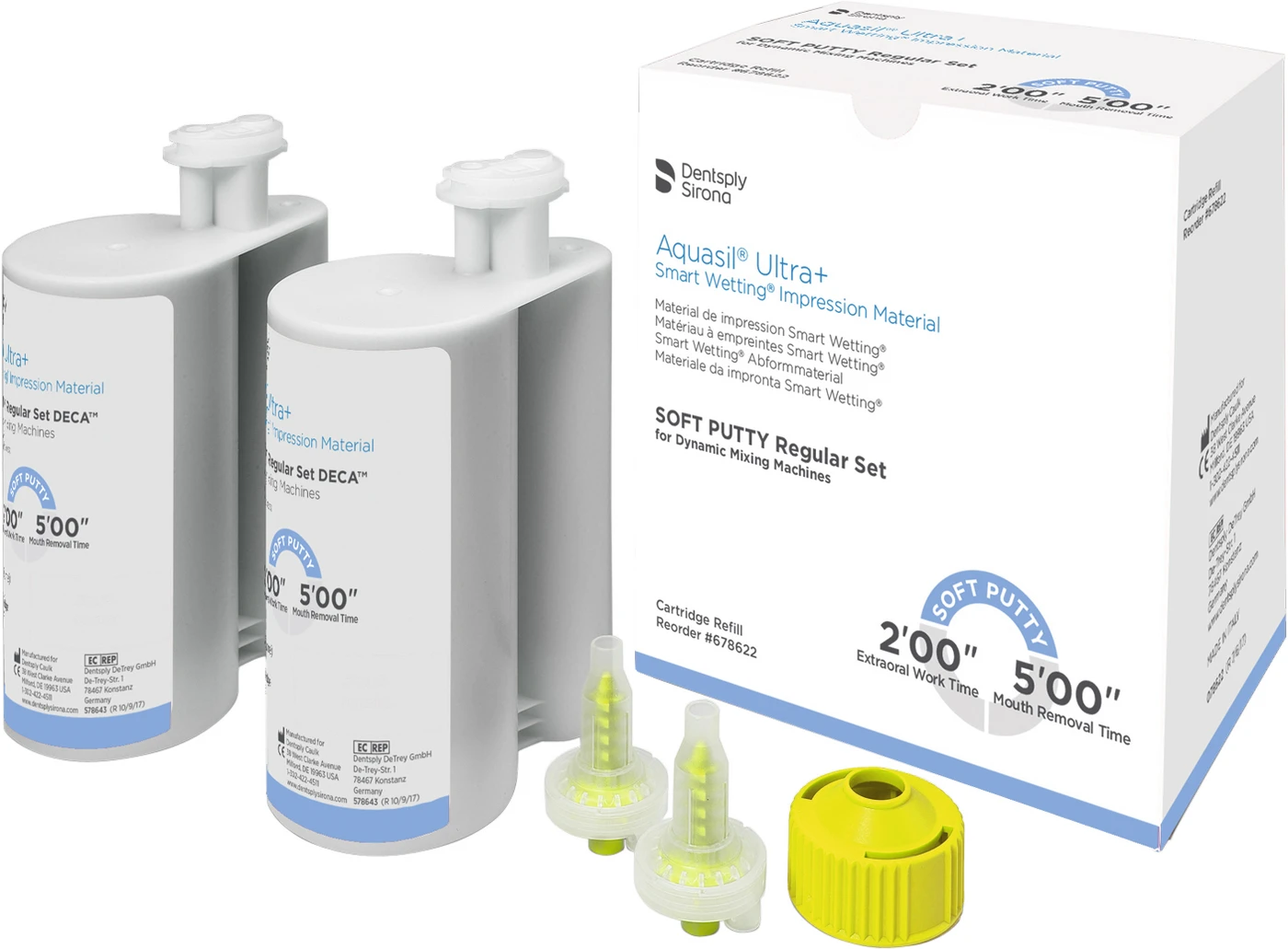 Aquasil® Ultra+ Packung 2 x 380 ml Doppelkartusche Soft Putty DECA Regular Set, Zubehör
